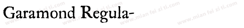 Garamond Regula字体转换